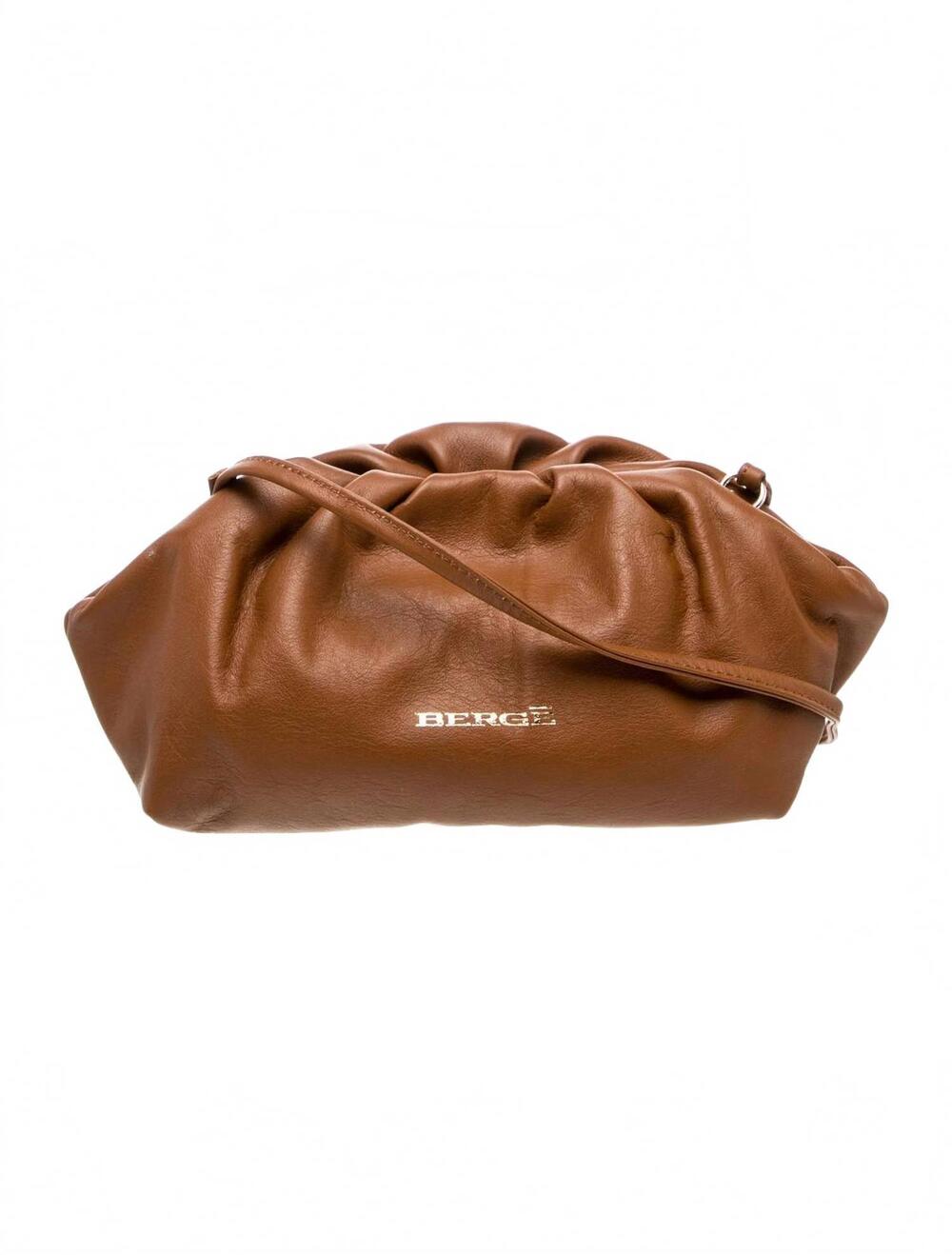 NEW BERGE women's mini tramonto shoulder bag in tan